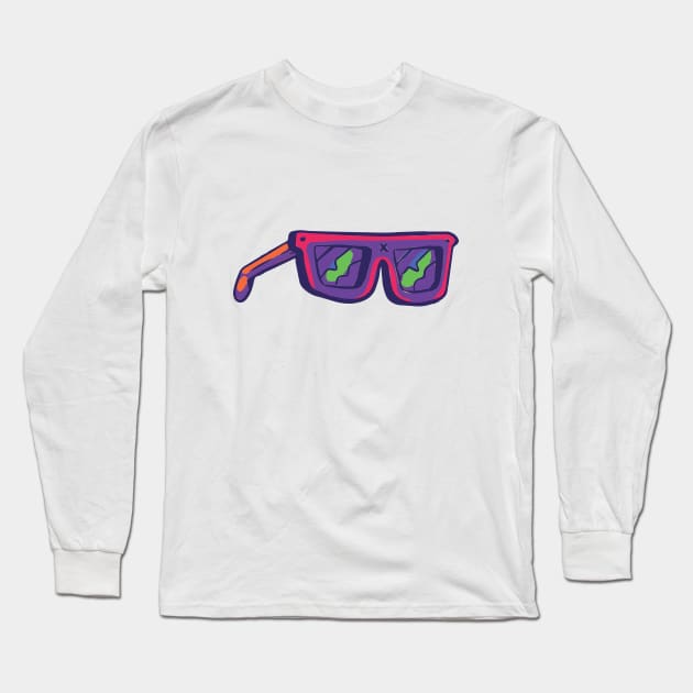 Crazy Halloween Party Glasses Long Sleeve T-Shirt by Islanr